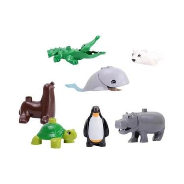 Imagem de Blocos De Montar De Grandes Partículas Cenário De Animais Do Zoológico