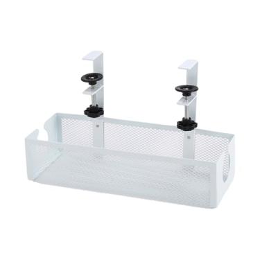 Imagem de Caixa de gerenciamento de cabos sob a mesa | Organizador de fios sem perfuração | Organizador de arame sob a mesa | para amigos da família, adultos, homens, mulheres, casa, escritório, cozinha, uso ao