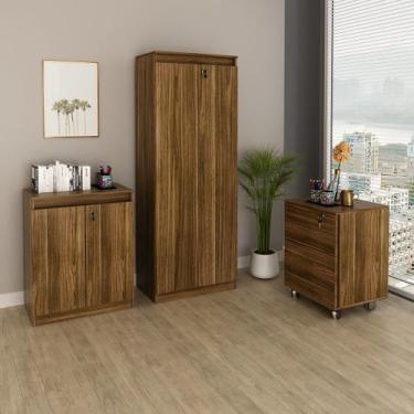 Imagem de Conjunto de Escritório com Gaveteiro, Balcão 60cm com 1 Prateleira e A