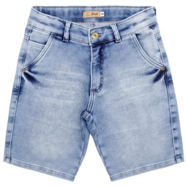 Imagem de Bermuda Juvenil Look Jeans Clássica Jeans Moletom - UNICA - 10-Masculino