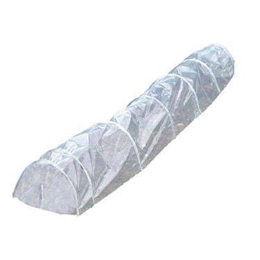 Imagem de Genral Túnel de cultivo PE transparente com fio de aço arqueado | 500 x 60 x 40 cm, túnel de jardim, estufa, casa de cultivo à prova de frio e mantém aquecido para proteger vegetais