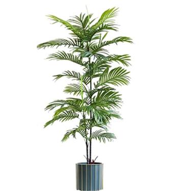 Imagem de SLGGPJBU Plantas falsas planta artificial linda planta falsa árvore artificial em vaso para interior exterior sala de estar varanda canto decoração plantas artificiais interior exterior, C
