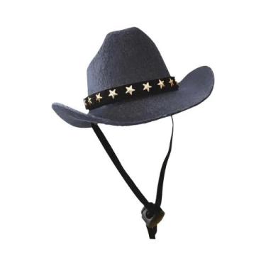 Imagem de Chapéu De Sol Ajustável Para Gatos, Estilo Cowboy Estrelado, Acessório