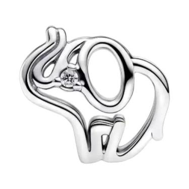 Imagem de Pingente De Contas De Macaco Prateado, Elefante, Cão E Gato Para Pulse