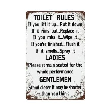 Imagem de Placa De Metal Vintage Para Banheiro, Arte De Parede Para Decoração De