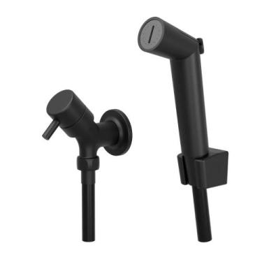 Imagem de Ducha Higiênica Flexivel Com Gatilho ABS 1/2 Eva 90 1739  Preto Fosco 