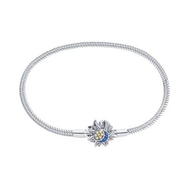 Imagem de Pulseira Feminina De Prata Esterlina 925 Com Pingente De Borboleta Do 