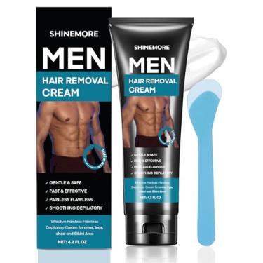 Imagem de Creme depilatório íntimo para homens: creme depilatório eficaz e indolor impecável para braços, pernas, peito e área pubiana - adequado para todos os tipos de pele 120 ml