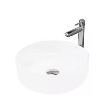 Imagem de Cuba De Apoio Louça Branca Brilhante Lavabo Banheiro - Smart DEPOT