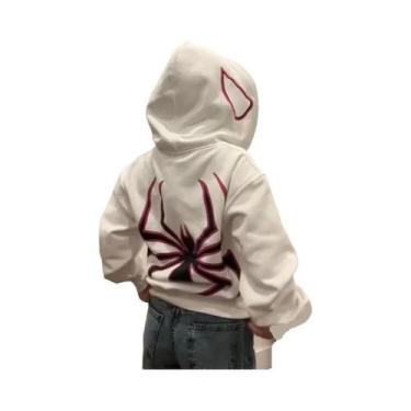 Imagem de Moletom Unissex Oversized Com Zíper Completo E Capuz Estampado De Aran