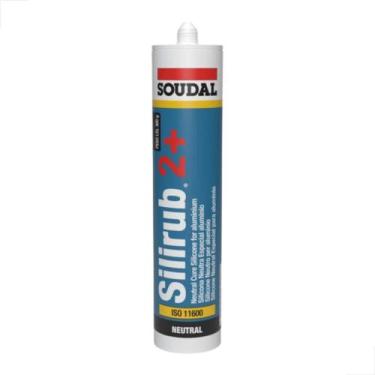 Imagem de Selante Silicone Silirub 2+ Soudal Cura Neutra Preto 300Ml