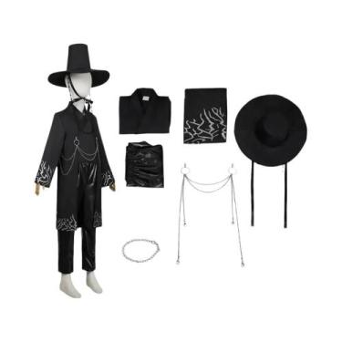 Imagem de Fantasia Infantil K-Pop Demon Hunters Saja Cosplay Uniforme Preto Robe