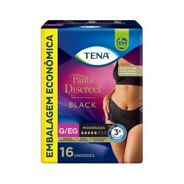 Imagem de Calcinha Descartável Tena Pants Discreet Preta G/EG com 16un