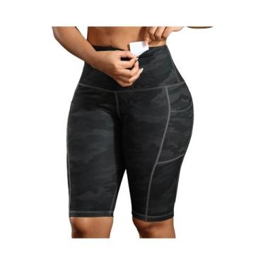 Imagem de Shorts Femininos De Treino Com Efeito Levanta Bumbum, Cor Sólida, 3 Bo