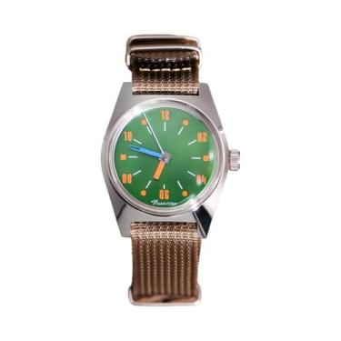 Imagem de Relógio Mecânico Masculino De 36mm Com Corda Manual, Estilo Retrô Clás