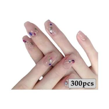 Imagem de Mini Strass Para Unhas 300/100 Peças, Cristais Acrílicos Com Base Plan