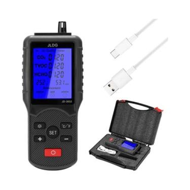 Imagem de Detector Multifuncional De Qualidade Do Ar CO2 HCHO TVOC Medidor De Te