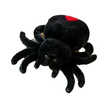 Imagem de Brinquedo de Pelúcia Aranha Preta - Simulação de Rastejo - Boneca de E