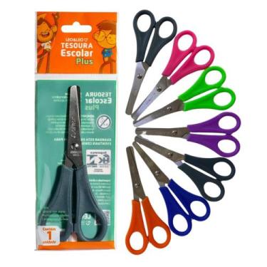 Imagem de Tesoura Escolar Plus Inox 130Mm Plus (Caixa com 12 unidades) Leo&Leo L