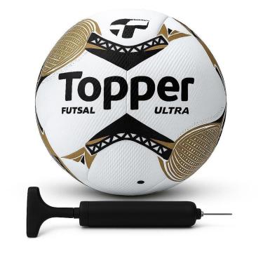 Imagem de Bola de Futsal Salão Topper Ultra e Bomba-Unissex