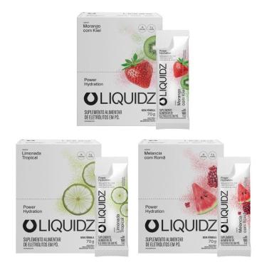Imagem de LIQUIDZ® - Eletrólitos Zero Açúcares - 3 Sabores - Kit 3 Caixas - 42 sachês-Unissex