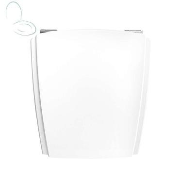 Imagem de Assento Sanitário Tampa De Vaso Branco Mdf Laqueado Nuage Para Bacia Incepa