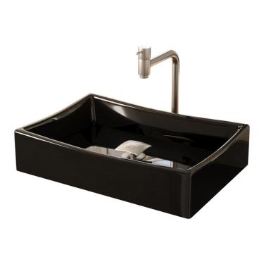 Imagem de Kit Da Cuba Dalla Preta Com Torneira Inox E Valvula Click