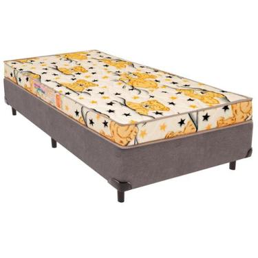 Imagem de Cama Box Solteiro e Colchão Pro-Life D20 Espuma Colchobel Cinza