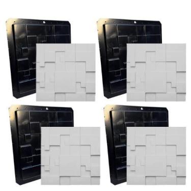 Imagem de Conjunto de 4 Moldes 3D de Gesso e Cimento ABS - Modelo Metrópole - Re