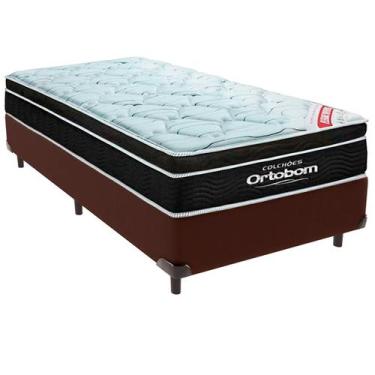 Imagem de Cama Box Solteiro e Colchão Elegant Molas Ensacadas Ortobom Marrom
