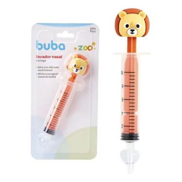 Imagem de Lavador Nasal Buba Seringa Bico Em Silicone Reutilizável Zoo Leão