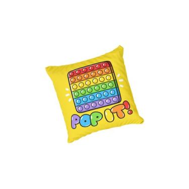 Imagem de Almofada com enchimento Infantil Desenho Pop It Amarelo - Fabrika De F