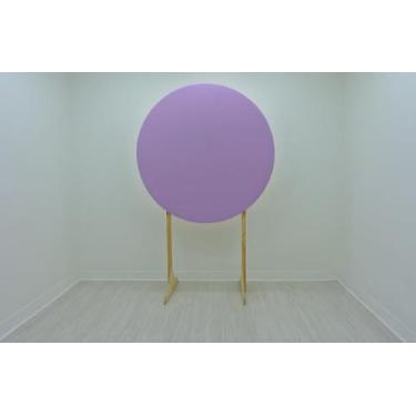 Imagem de Painel Redondo Decoração Cor Lisa Em Tecido, 1,5x1,5 Lilás - Fantasia 
