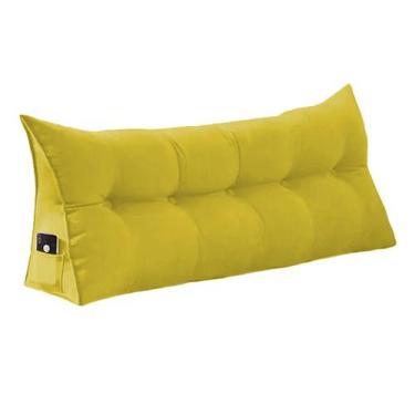 Imagem de Almofada de Apoio para Cabeceira 100cm Suede Várias Cores - Estopar, S