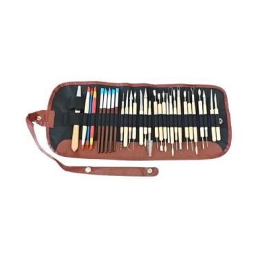 Imagem de Kit De Ferramentas Para Escultura Em Argila Cerâmica 5-61 Peças Com Es