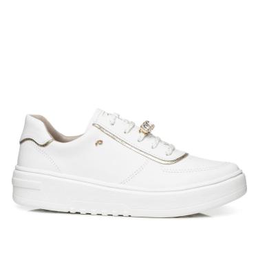 Imagem de Tênis Pegada Feminino em Couro Branco 213107-01-Feminino