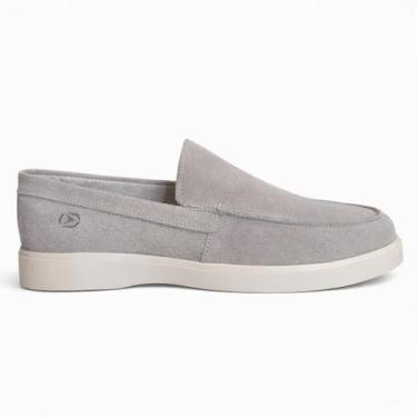 Imagem de Sapato Loafer Masculino Couro Legítimo Elegante Rota Shoes Caribe Cinz