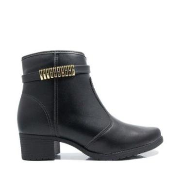 Imagem de Bota Moleca Preta Cano Curto-Feminino