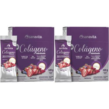 Imagem de Kit 2X Colágeno Verisol Hidrolisado - 30 Sticke de 4g Red Berries - Sanavita-Masculino
