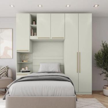Imagem de Conjunto Quarto Modulado Solteiro Seletto Henn Areia - MÓVEIS HENN