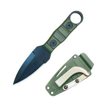 Imagem de Faca De Camping Com Cabo Verde Para Atividades Ao Ar Livre, EDC, Portá
