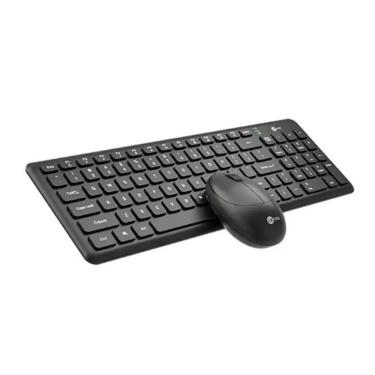 Imagem de Kit Teclado e Mouse Wieless preto KW204 Lecoo