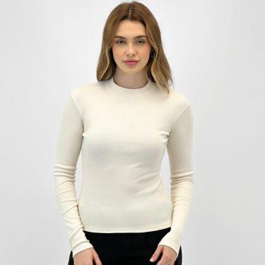 Imagem de Blusa Malwee Canelada Gola Alta Manga Longa Feminina-Feminino