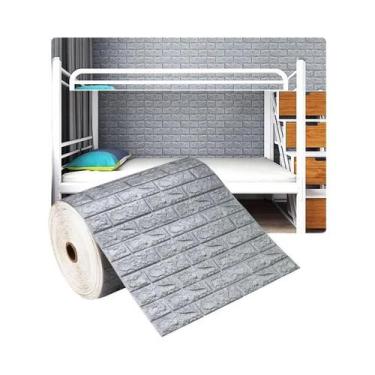 Imagem de Adesivos De Parede DIY Com Padrão De Tijolo 3D 70cmX500cm, À Prova De 
