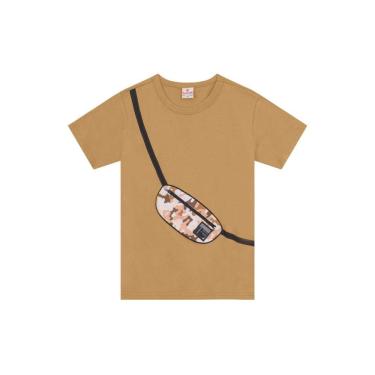 Imagem de Camiseta infantil menino com aplique interativo de pochete Brandili