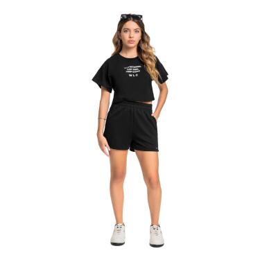 Imagem de Conjunto Blusa Short Moletom Gloss-Feminino
