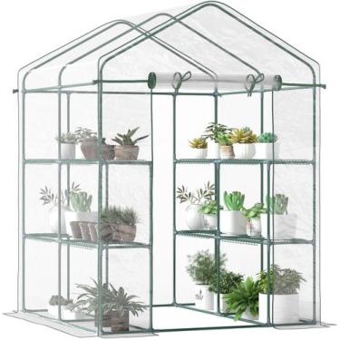 Imagem de Viveiro Estufa Desmontável para Plantas e Hortaliças 143x143x195cm Rem
