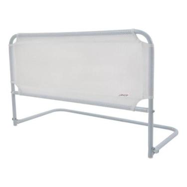 Imagem de Grade Para Proteção De Cama Simples Dobrável Branca Ninos Co - Congrat