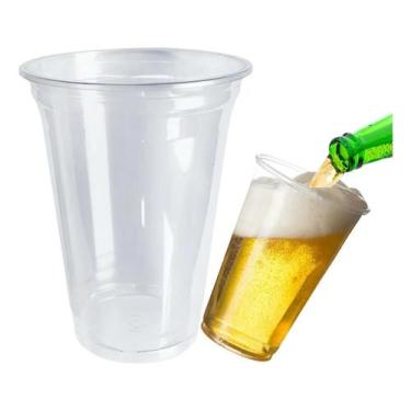 Imagem de Copo Descartável Plástico 500ml Pp Chopp Cerveja Liso 100und - Congrat