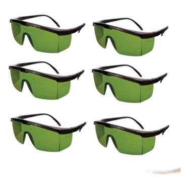 Imagem de Kit Óculos de Proteção Universal Automotive Jaguar [F103] para Depilação a Laser e Solda Lente Verde Policarbonato UV